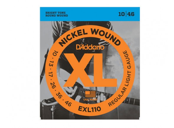 D´Addario Jogo de Cordas Aço 010 Guitarra Eléctrica EXL110 D´Addario Jogo de Cordas Aço 010 Guitarra Eléctrica EXL110
